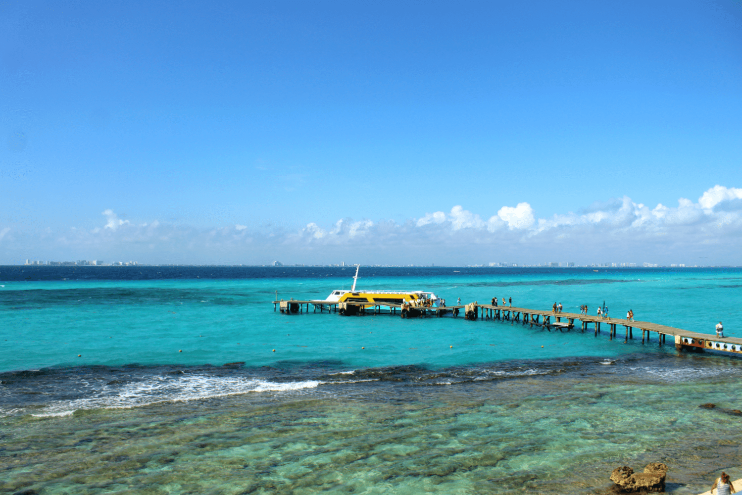 view of the Caribbean sea from Garrafon Park